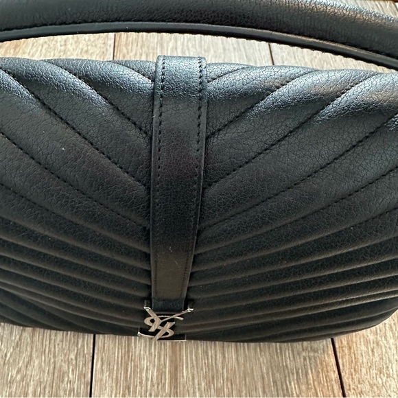 Yves Saint Laurent Large College Chevron Shoulder Bag, with Silver Hardware - Picture 9 of 16